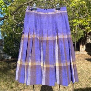 70s plaid Wool Skirt